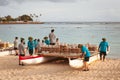 Lantern Ceremony Volunteers Prepare Boat